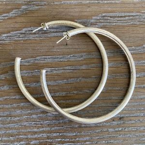 Silver hoop earrings